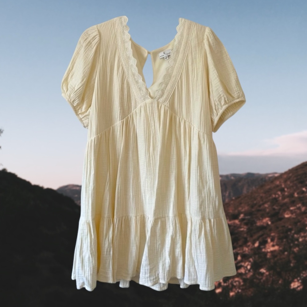 True Craft Cream Baby Doll Dress